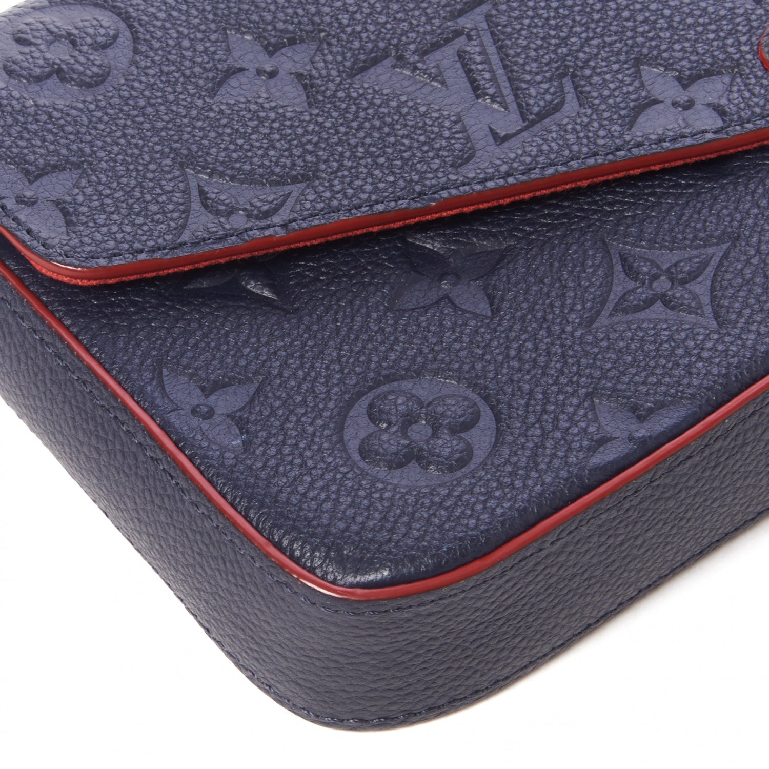 Louis Vuitton Empreinte Pochette Felicie Chain Wallet Marine Rouge 7 of 9