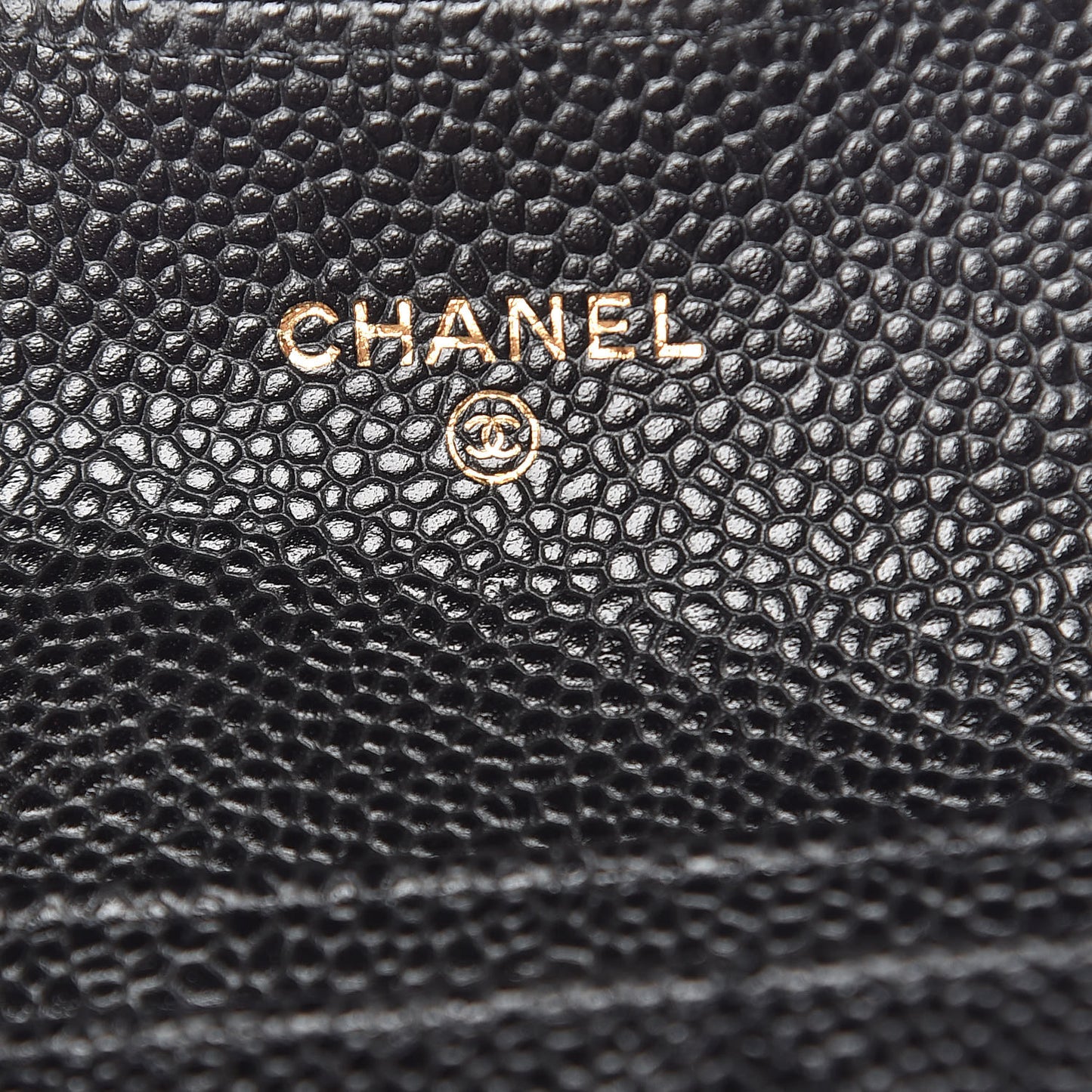 Caviar Quilted Flap Card Holder Black