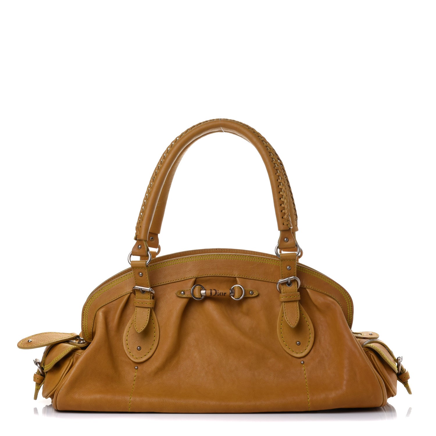 Christian Dior Calfskin My Dior Satchel Yellow 1 of 4
