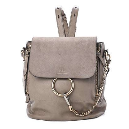 Chloe Suede Calfskin Medium Faye Backpack Motty Grey 1 of 5