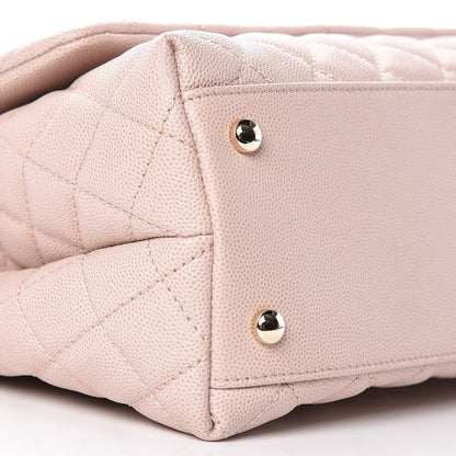 Chanel Caviar Quilted Small Coco Handle Flap Light Beige 6 of 10