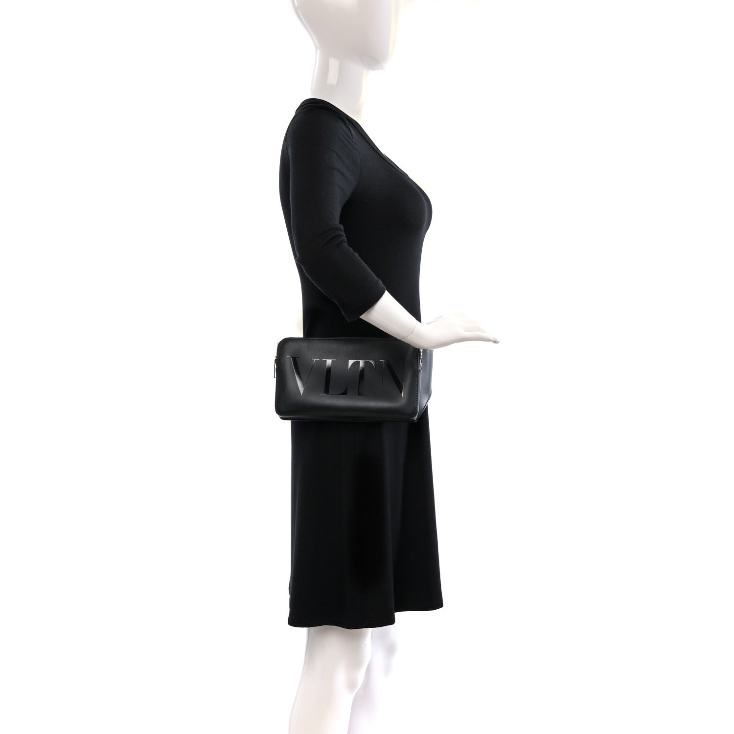 Valentino Garavani Calfskin VLTN Belt Bag Black 2 of 11