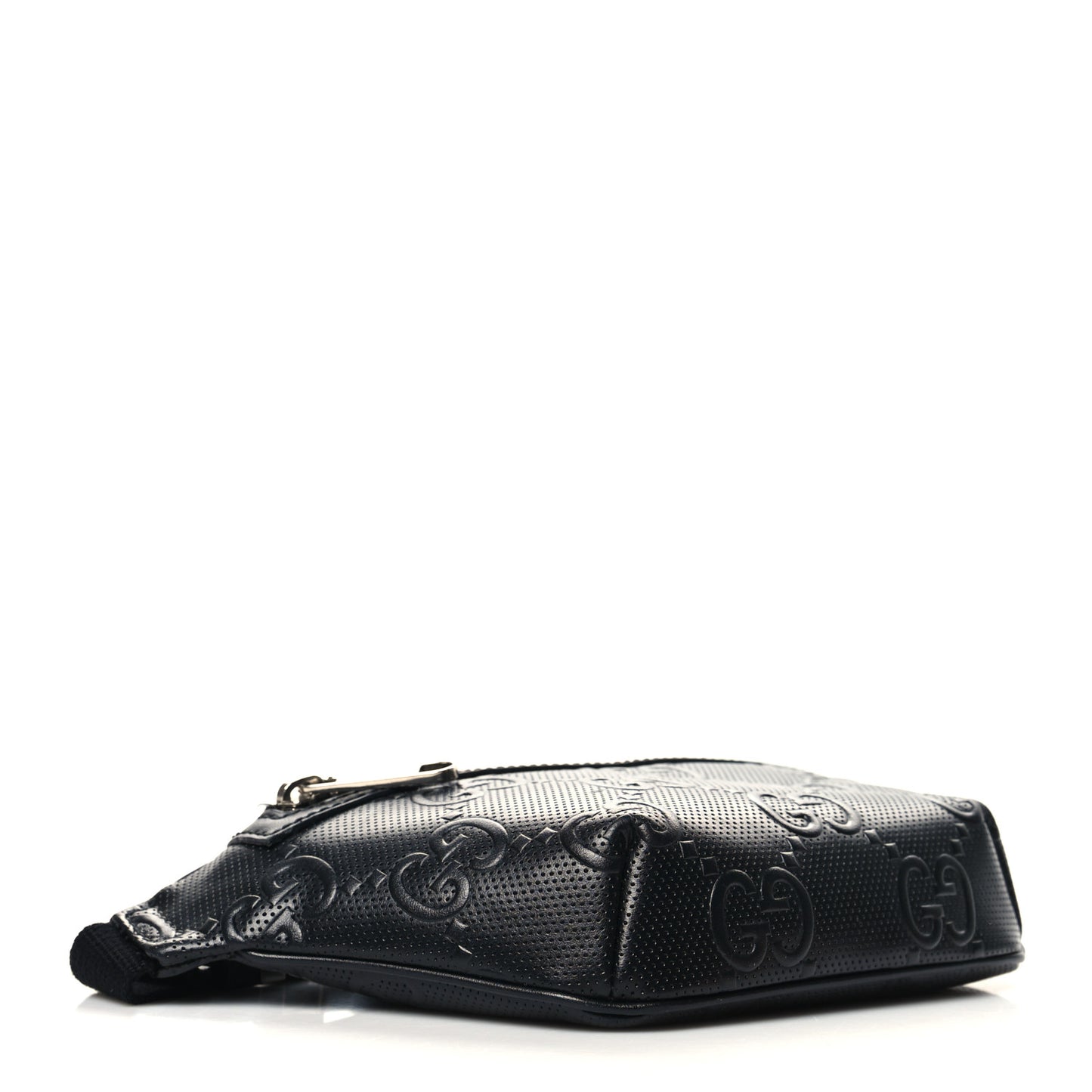 Calfskin GG Tennis Embossed Belt Bag Black