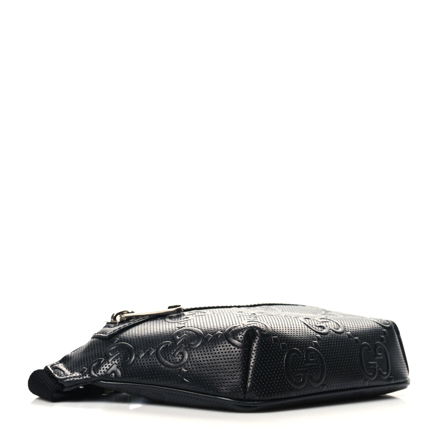 Gucci Calfskin GG Tennis Embossed Belt Bag Black 4 of 12