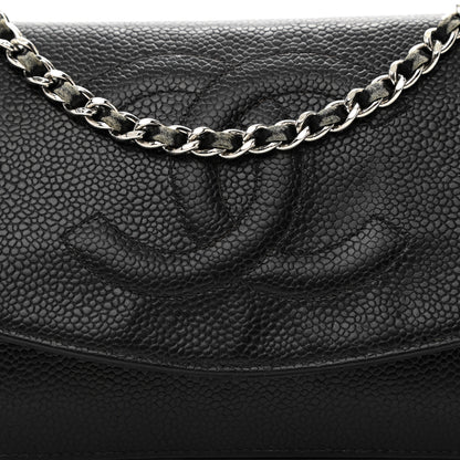 Chanel Caviar Timeless CC Wallet On Chain WOC Black 9 of 12