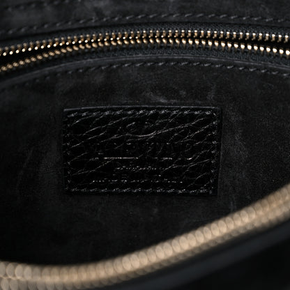 Valentino Garavani Pebbled Calfskin Small Rockstud Single Handle Flap Bag Black 6 of 15