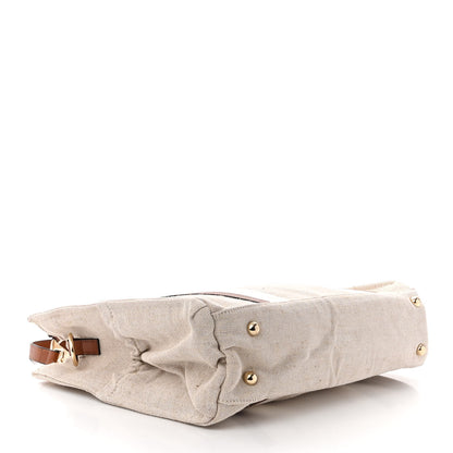 Chloe Canvas Diaper Bag Beige 5 of 16