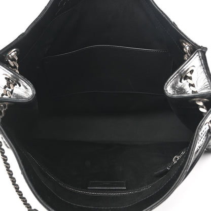 Saint Laurent Crinkled Calfskin Matelasse Monogram Niki Shoulder Bag Black 4 of 9