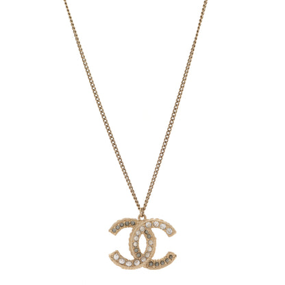 Chanel Crystal Enamel CC Necklace Gold 1 of 6