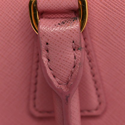 Prada Saffiano Mini Galleria Double Zip Tote Petalo 17 of 19
