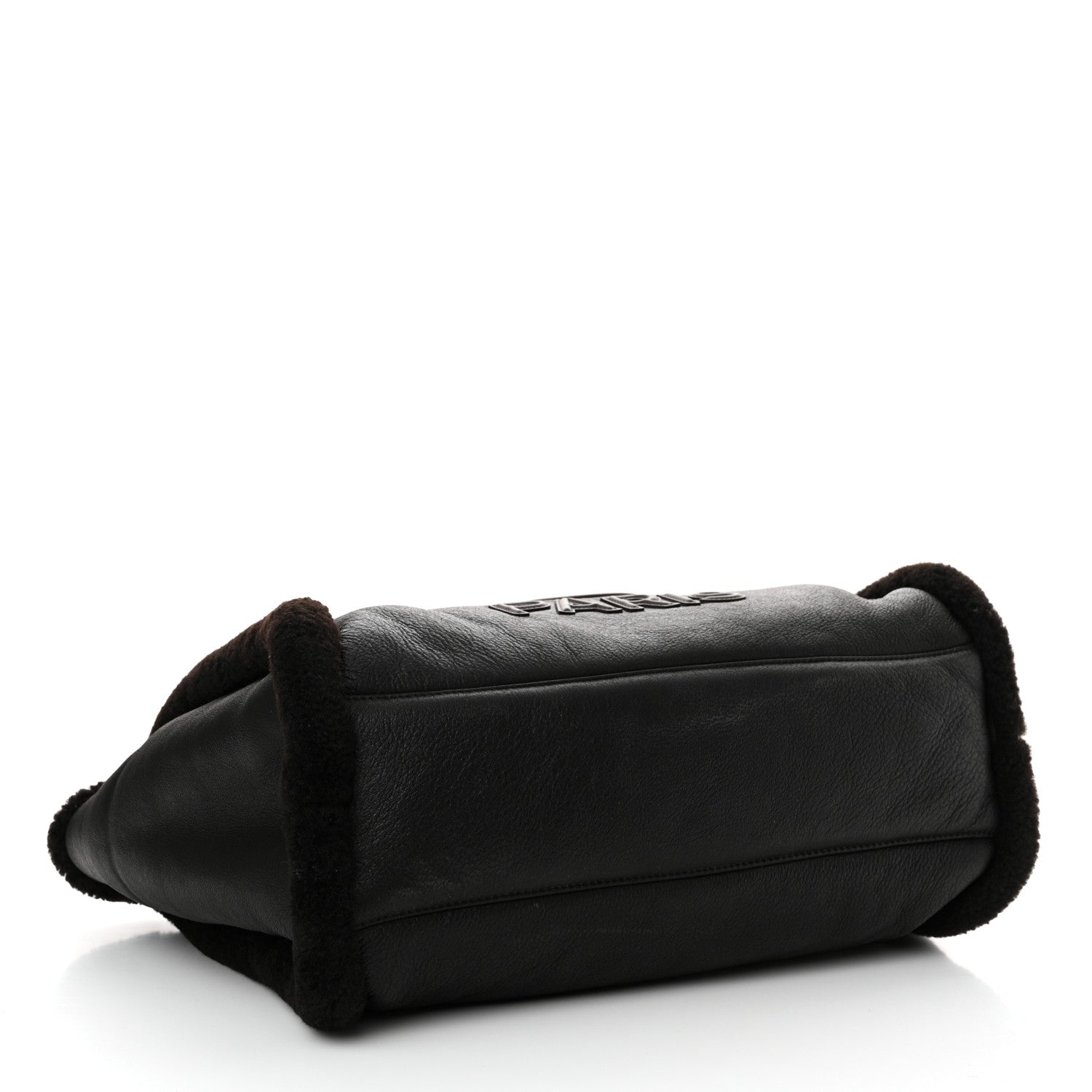 Chanel Lambskin Shearling Medium Deauville Tote Dark Brown 5 of 12