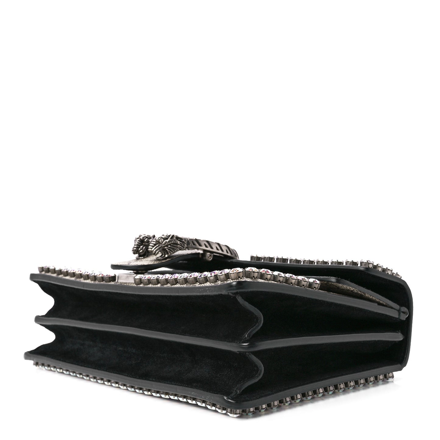 GG Supreme Monogram Crystal Small Dionysus Shoulder Bag Black