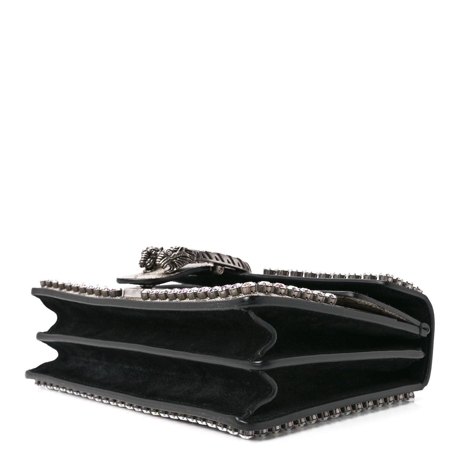 Gucci GG Supreme Monogram Crystal Small Dionysus Shoulder Bag Black 10 of 12