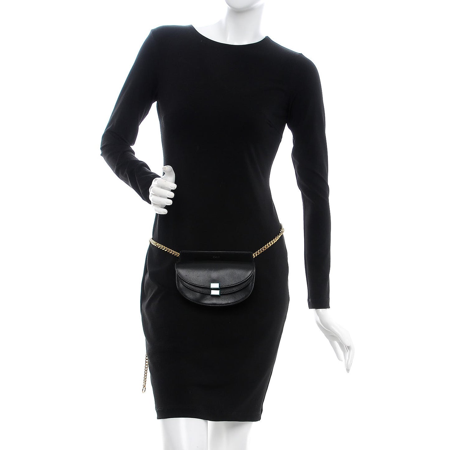 Calfskin Nano Georgia Crossbody Bag Black