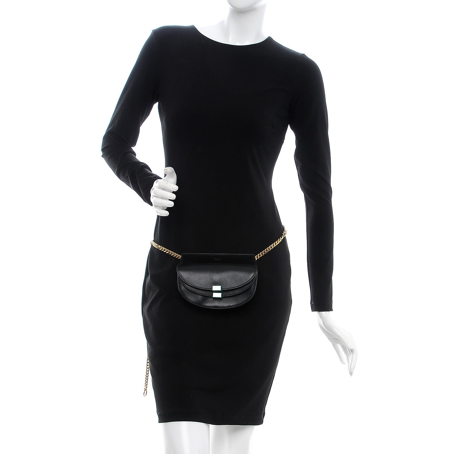 Chloe Calfskin Nano Georgia Crossbody Bag Black 3 of 13