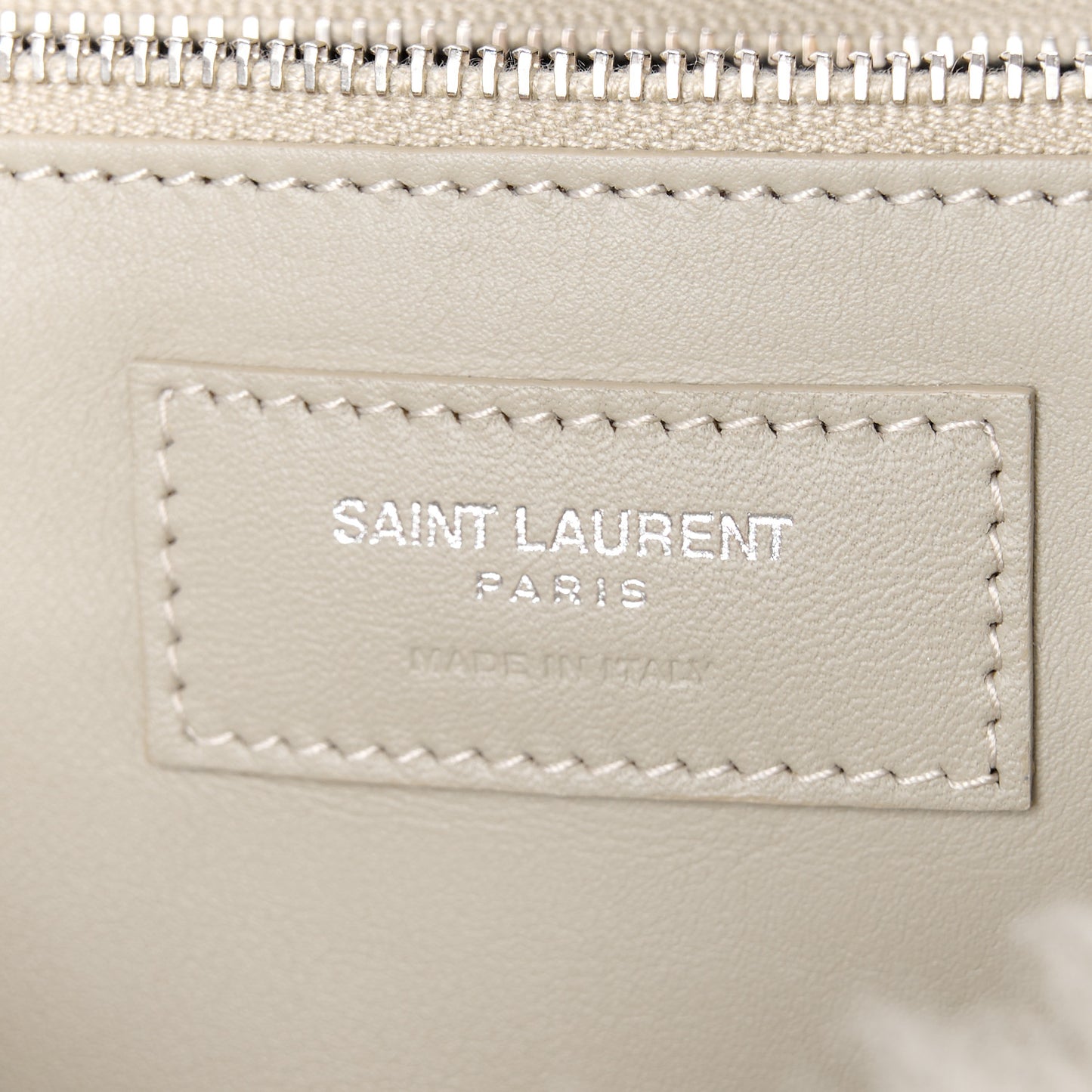 Calfskin Shearling Monogram Medium Niki Chain Satchel Grey