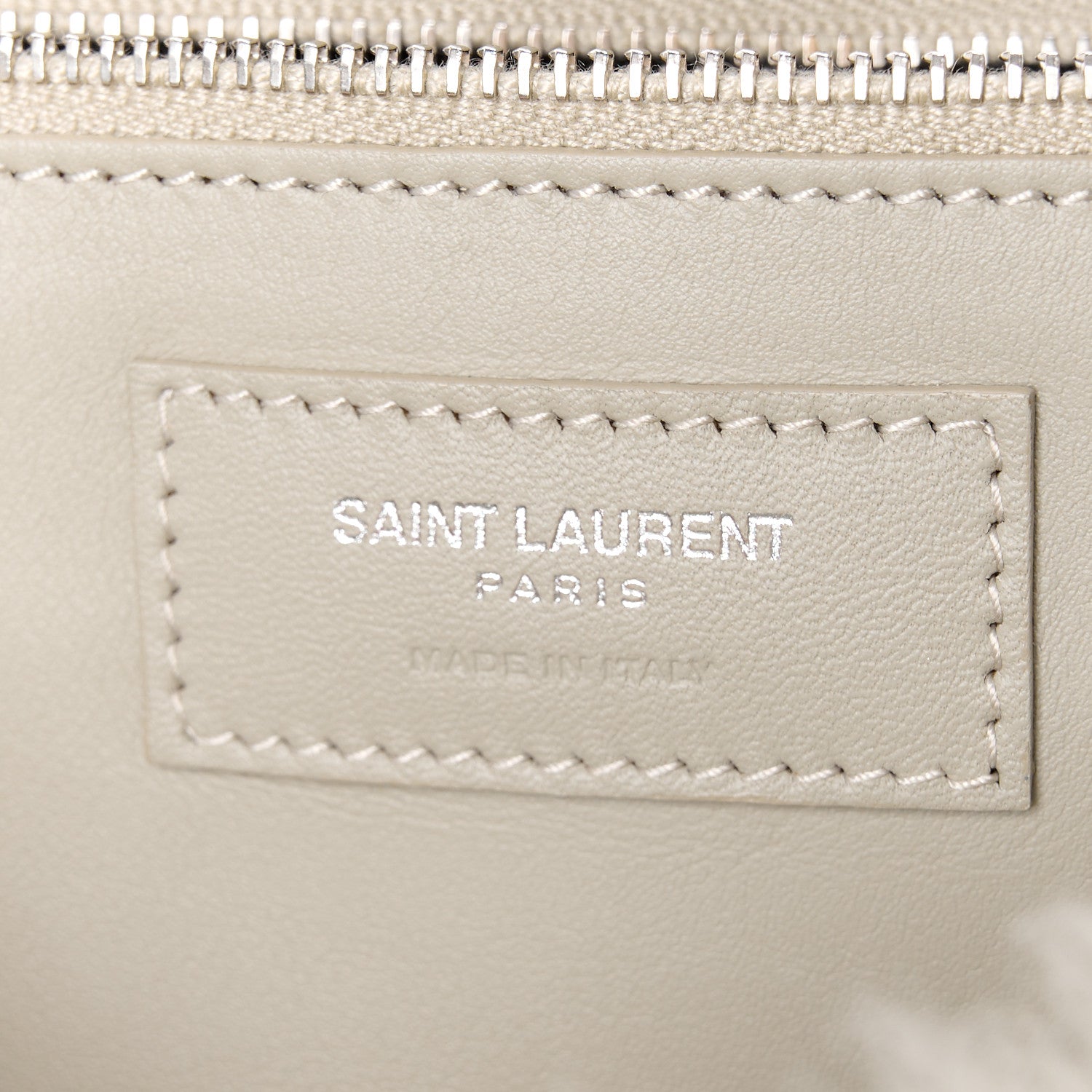 Saint Laurent Calfskin Shearling Monogram Medium Niki Chain Satchel Grey 7 of 11