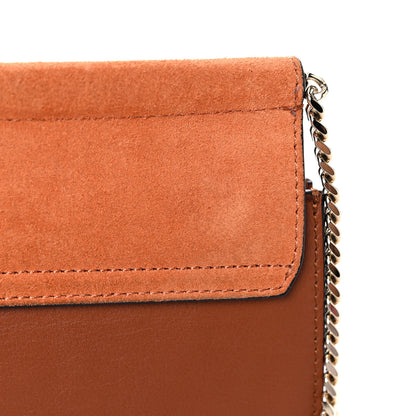 Chloe Calfskin Suede Mini Chain Faye Shoulder Bag Tobacco 13 of 14
