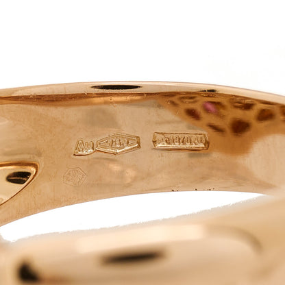 Bulgari 18K Rose Gold Diamond Rubellite Serpenti Seduttori Ring 56 7.5 4 of 5