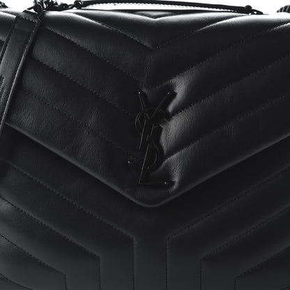 Saint Laurent Calfskin Y Quilted Monogram Medium Loulou Chain Satchel Black 7 of 9