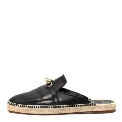 Hermes Goatskin Feria Espadrille 41 Black 1 of 10