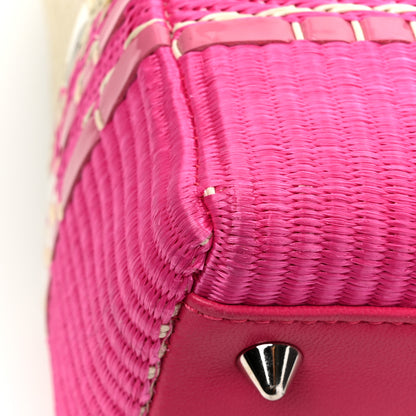 Christian Dior Raffia Medium Lady Dior Pink 12 of 14