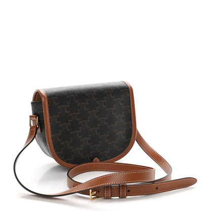 Celine Triomphe Canvas Medium Folco Bag Tan 3 of 7