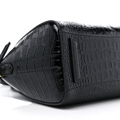 Givenchy Calfskin Crocodile Embossed Mini Antigona Black 7 of 8