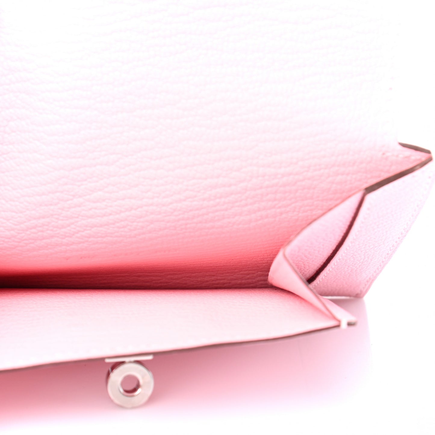 Chevre Mysore Kelly Pocket Compact Wallet Rose Sakura