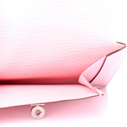 Hermes Chevre Mysore Kelly Pocket Compact Wallet Rose Sakura 5 of 7