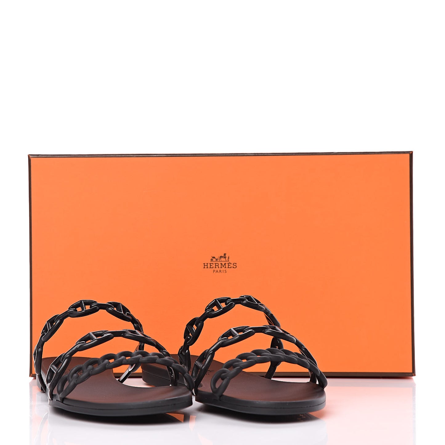 Rubber Chaine d'Ancre Rivage Sandals 35 Black