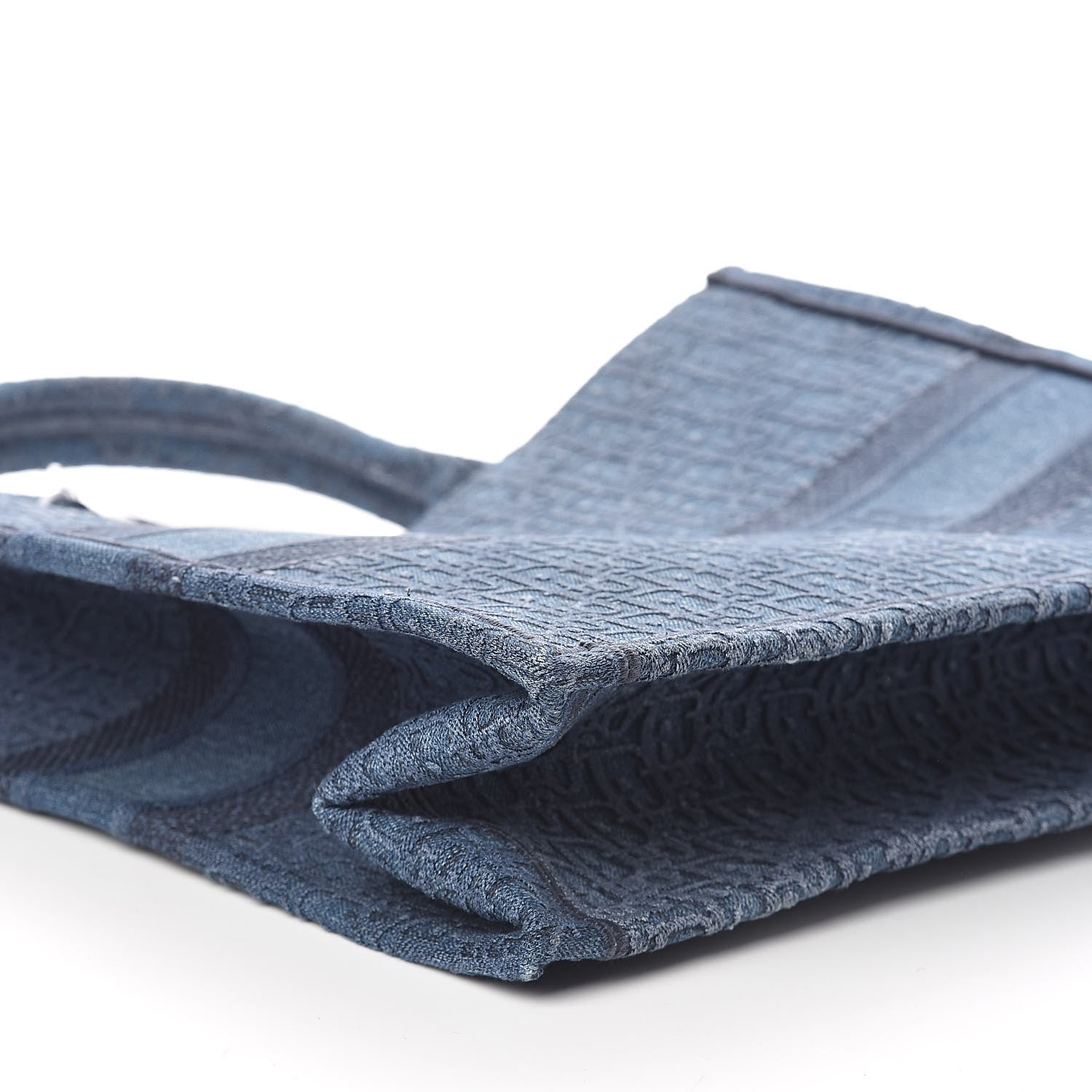 Christian Dior Oblique Denim Book Tote Denim Blue 8 of 9