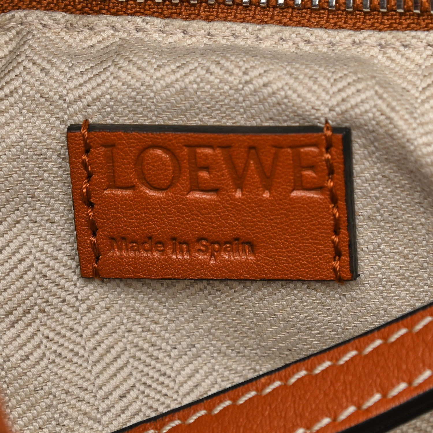 Loewe Calfskin Woven Small Puzzle Bag Tan 6 of 12