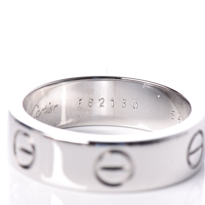 Cartier 18K White Gold 5.5mm LOVE Ring 54 6.75 5 of 7