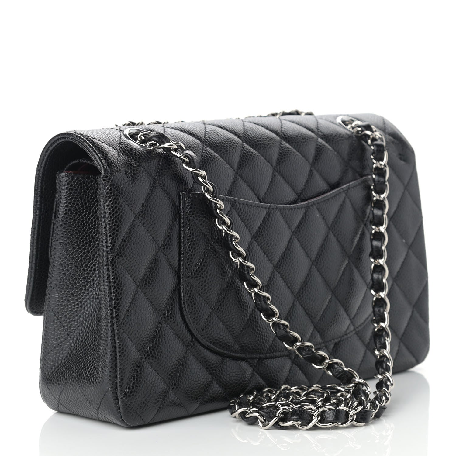 Chanel Caviar Quilted Medium Double Flap Black 2 of 9