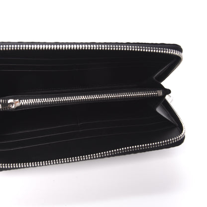Loewe Calfskin Embossed Repeat Zip Wallet Black 5 of 7