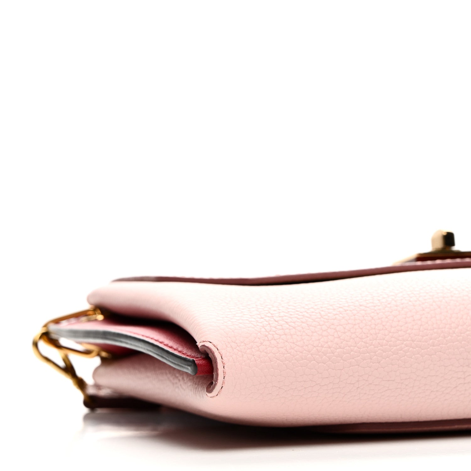 MCM Grained Calfskin Small Milla Clutch Pale Mauve 8 of 9