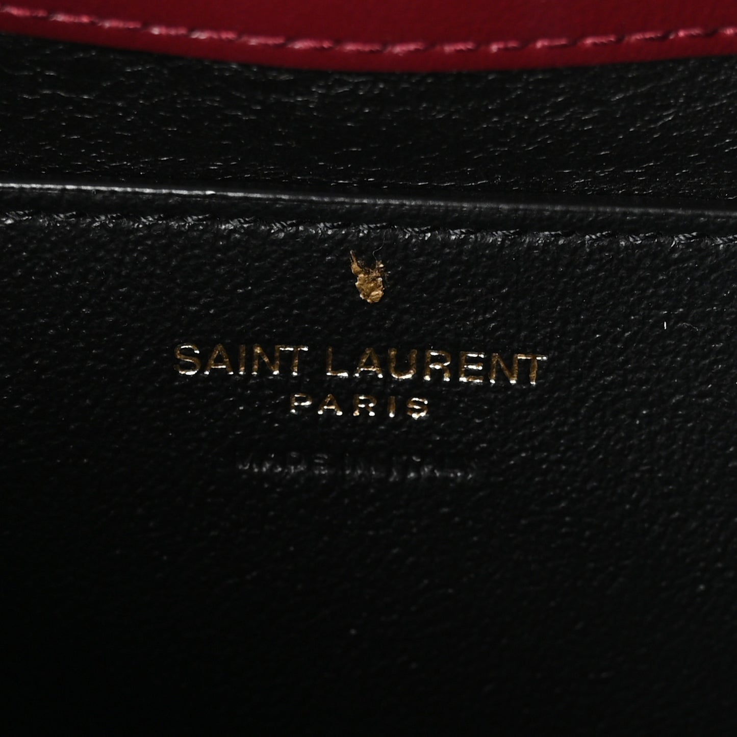 Lambskin Small Cassandre Envelope Pouch Dark Ruby