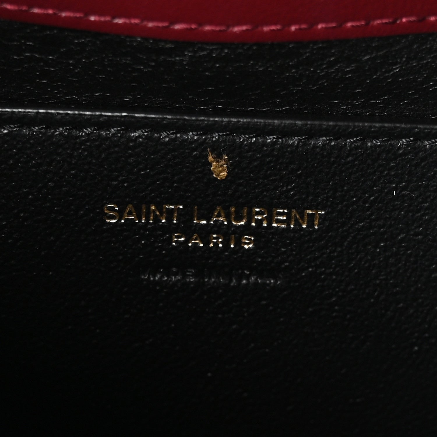 Saint Laurent Lambskin Small Cassandre Envelope Pouch Dark Ruby 5 of 9