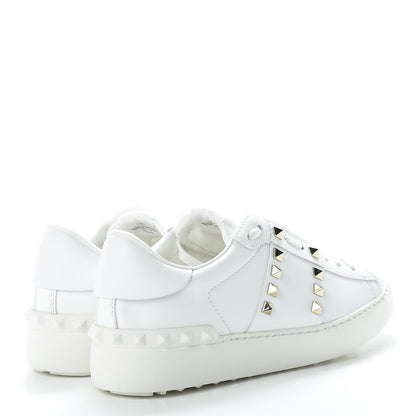 Valentino Garavani Calfskin Rockstud Untitled Open Sneakers 37.5 White 4 of 9