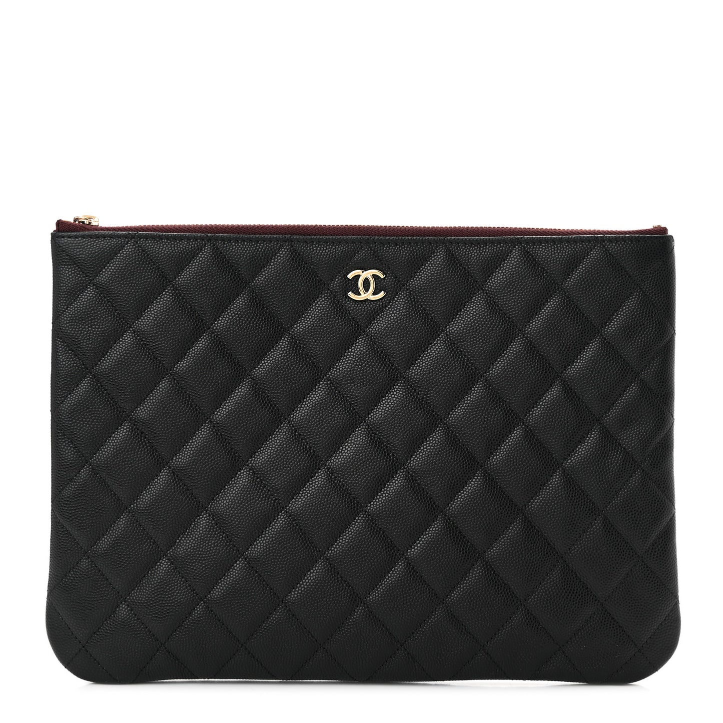 Caviar Quilted Medium Cosmetic Case Black