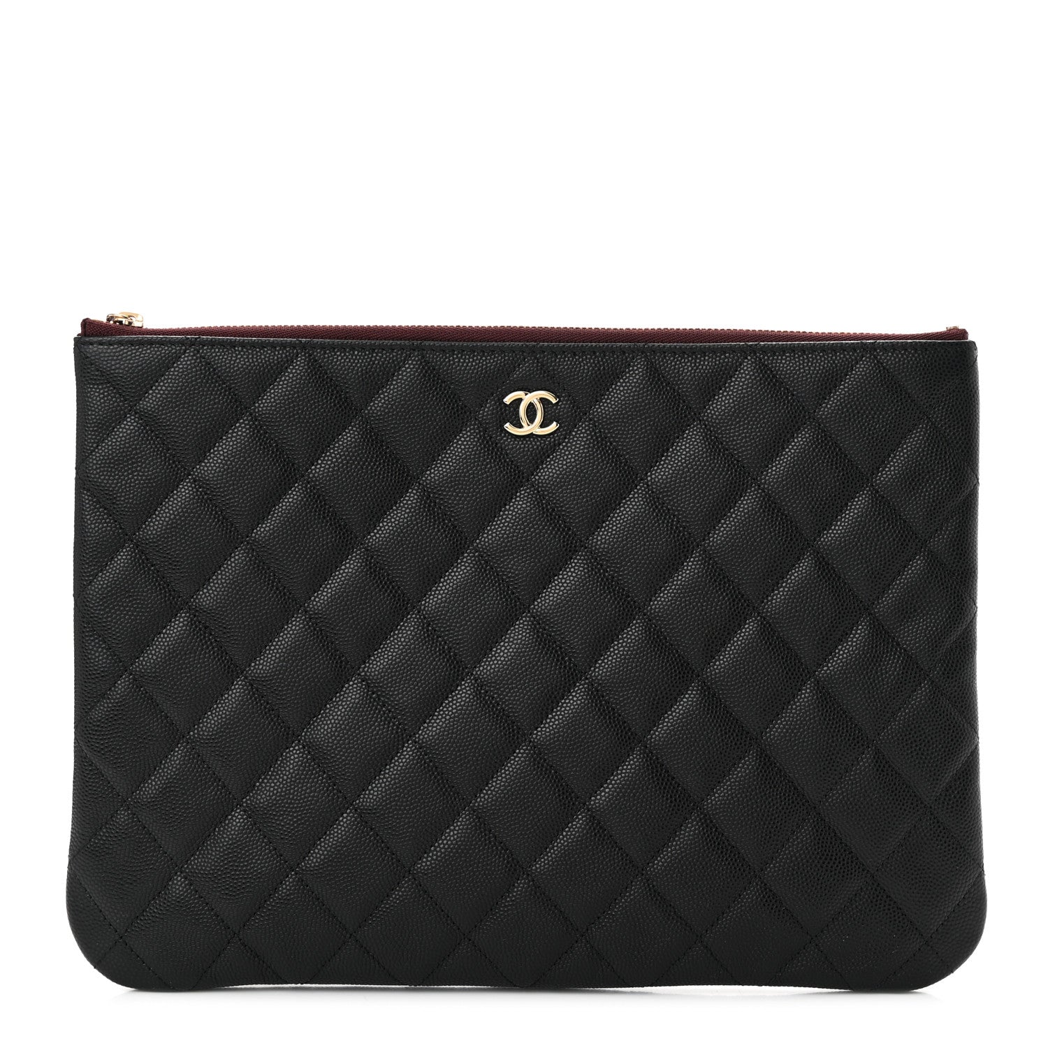 Chanel Caviar Quilted Medium Cosmetic Case Black 1 of 7