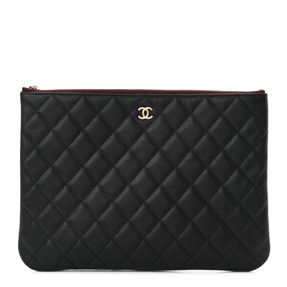 Chanel Caviar Quilted Medium Cosmetic Case Black 1 of 7