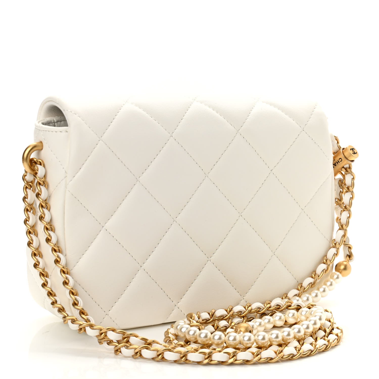 Chanel Lambskin Quilted Mini My Perfect Flap White 3 of 10