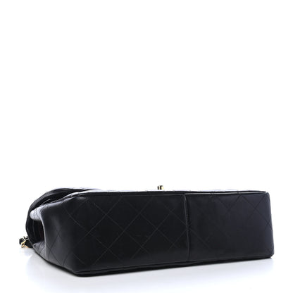 Chanel Lambskin Quilted Jumbo Double Flap Black 4 of 9