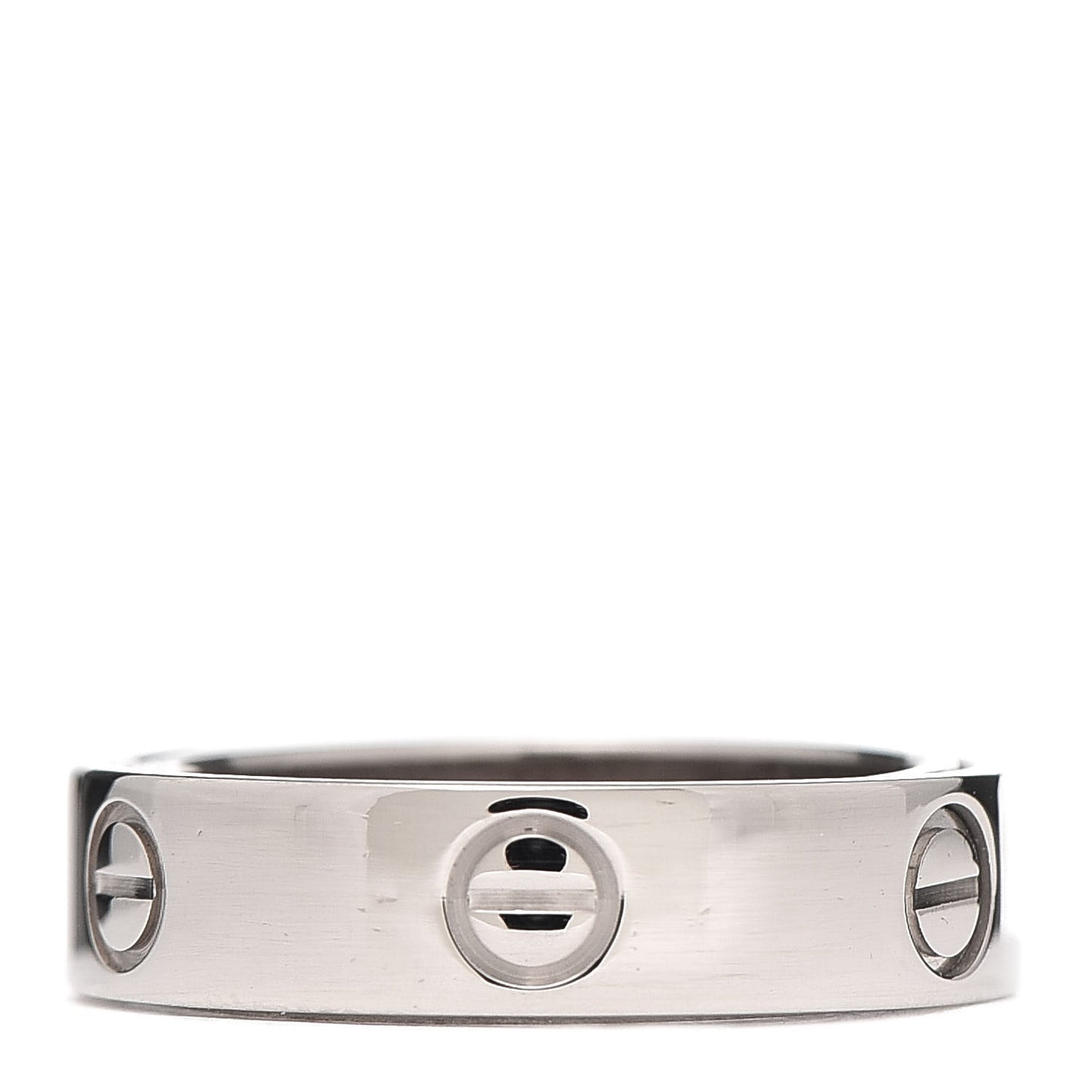 18K White Gold 5.5mm Astro LOVE Ring 54 6.75