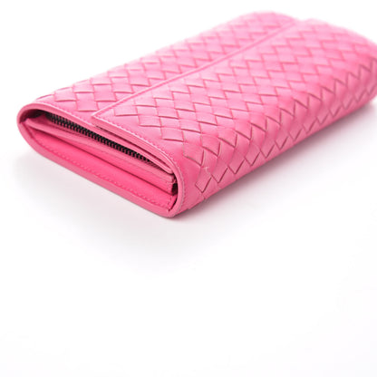 Bottega Veneta Nappa Intrecciato Continental Flap Wallet Rosa Shock 11 of 14