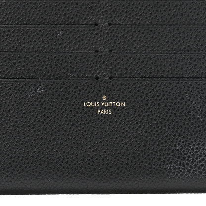 Louis Vuitton Calfskin Felicie Chain Wallet Card Holder Insert Black 6 of 7