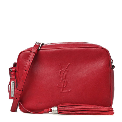 Saint Laurent Lambskin Monogram Small Lou Camera Bag Lipstick Red 1 of 12