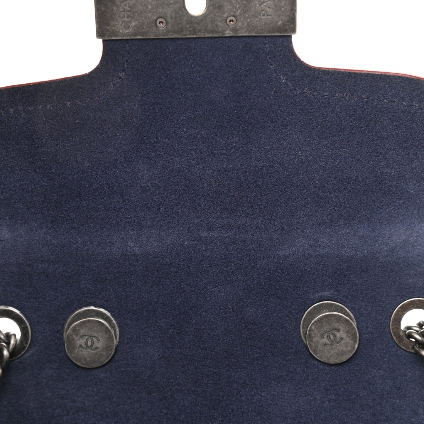 Grained Calfskin Archi Chic Flap Navy
